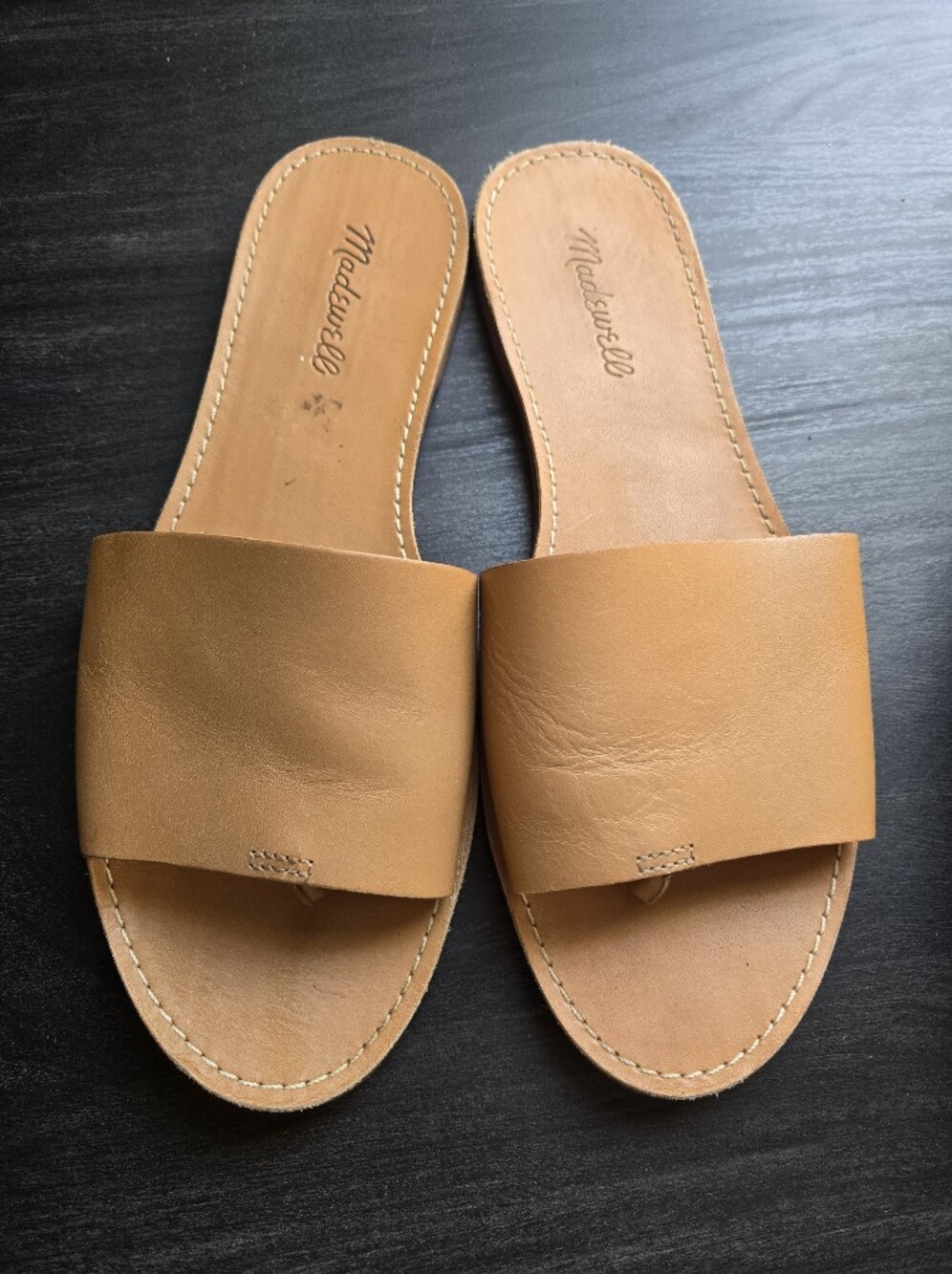 Madewell Women's Tan Slide Sandals - Sz 10